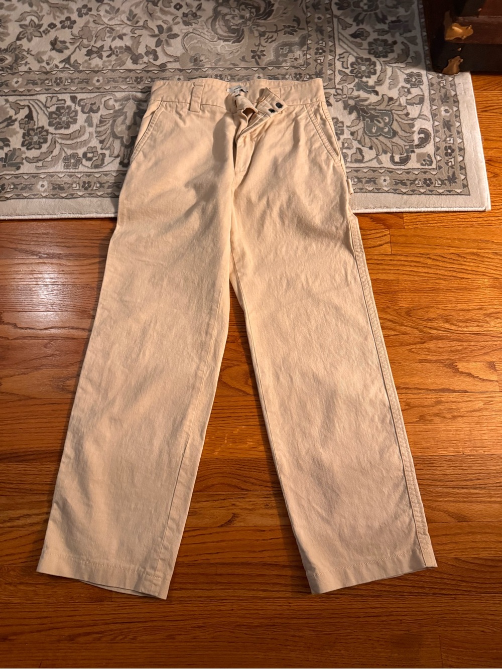 Vince Cream Straight-Leg Chinos